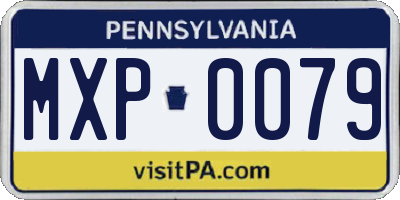 PA license plate MXP0079