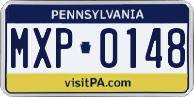 PA license plate MXP0148