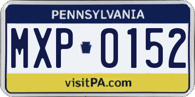 PA license plate MXP0152