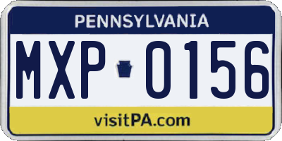 PA license plate MXP0156