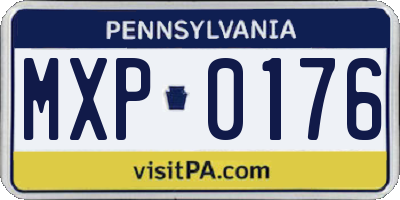 PA license plate MXP0176