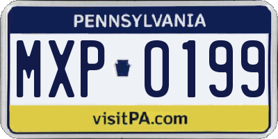 PA license plate MXP0199
