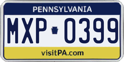 PA license plate MXP0399