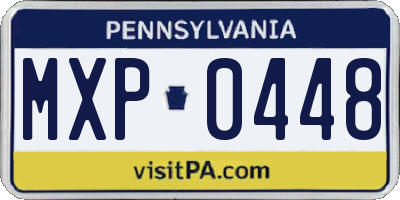 PA license plate MXP0448