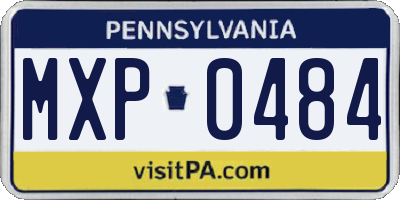 PA license plate MXP0484