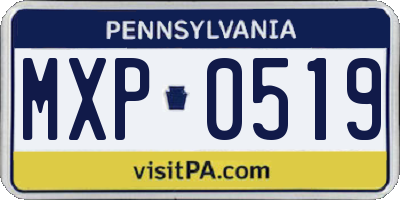 PA license plate MXP0519