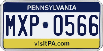 PA license plate MXP0566