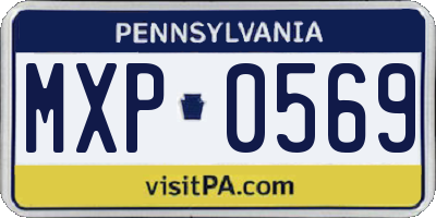 PA license plate MXP0569