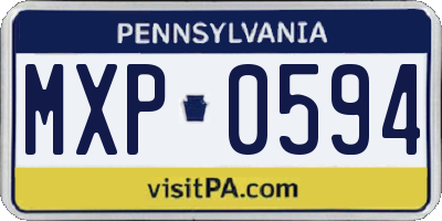 PA license plate MXP0594