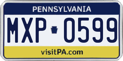 PA license plate MXP0599