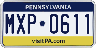 PA license plate MXP0611