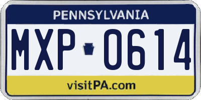 PA license plate MXP0614
