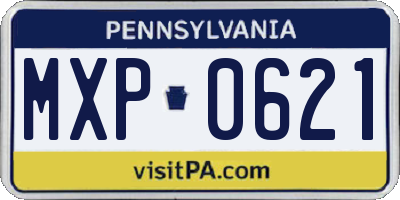 PA license plate MXP0621