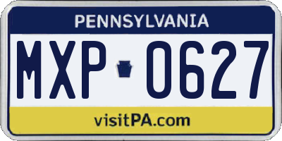PA license plate MXP0627