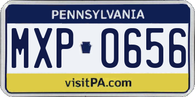 PA license plate MXP0656