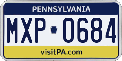 PA license plate MXP0684
