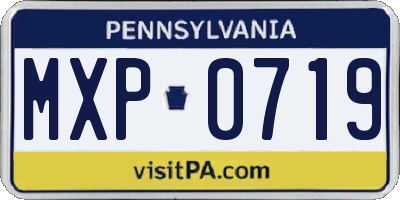 PA license plate MXP0719