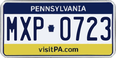 PA license plate MXP0723