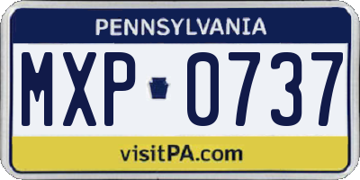 PA license plate MXP0737