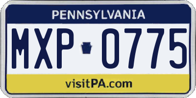 PA license plate MXP0775