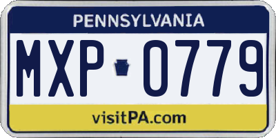 PA license plate MXP0779