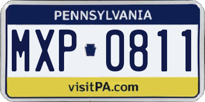 PA license plate MXP0811