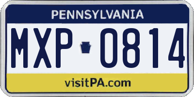 PA license plate MXP0814