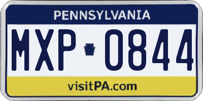 PA license plate MXP0844