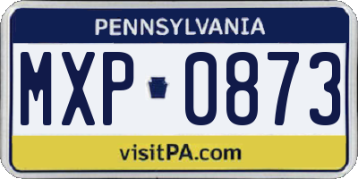 PA license plate MXP0873
