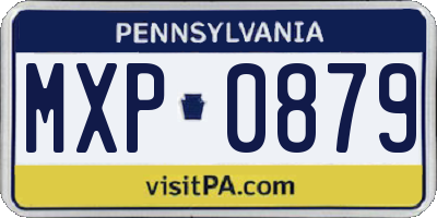PA license plate MXP0879
