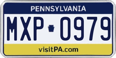 PA license plate MXP0979