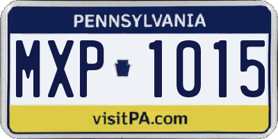 PA license plate MXP1015