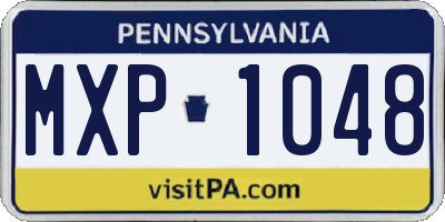 PA license plate MXP1048