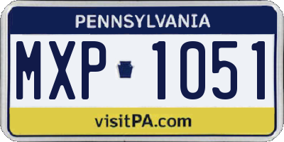 PA license plate MXP1051