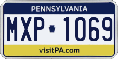 PA license plate MXP1069