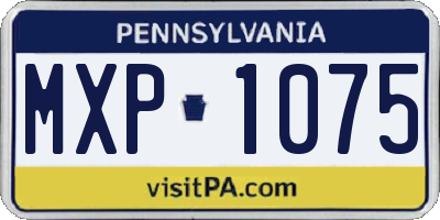 PA license plate MXP1075