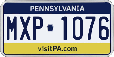 PA license plate MXP1076