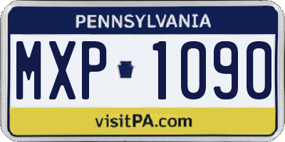 PA license plate MXP1090