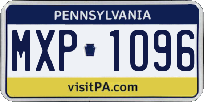 PA license plate MXP1096