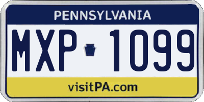 PA license plate MXP1099