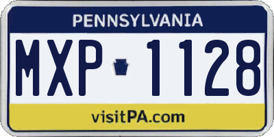 PA license plate MXP1128
