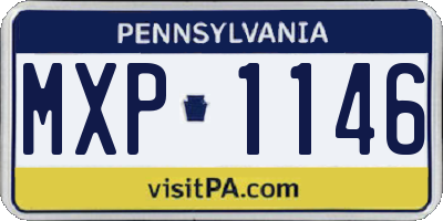 PA license plate MXP1146