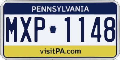 PA license plate MXP1148