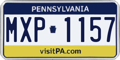 PA license plate MXP1157