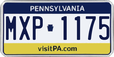 PA license plate MXP1175