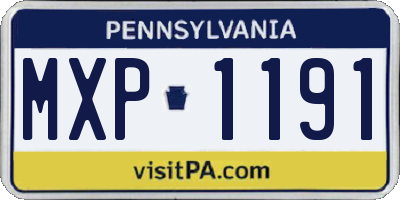 PA license plate MXP1191