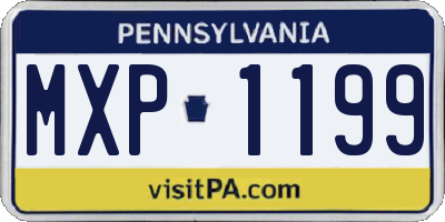 PA license plate MXP1199