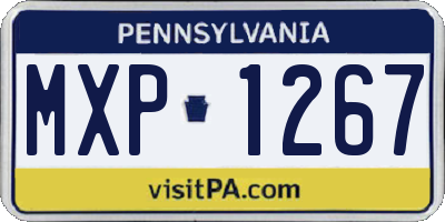 PA license plate MXP1267