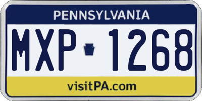 PA license plate MXP1268