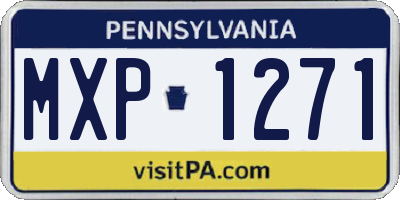 PA license plate MXP1271